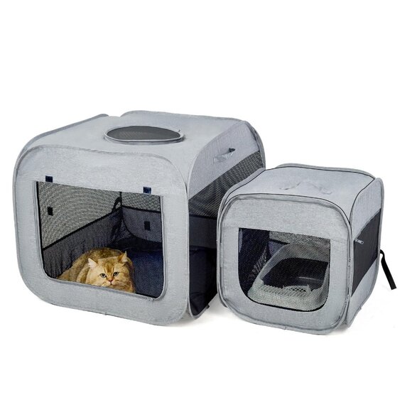 Portable Cat Playpen,Foldable Cat Cage,Enclosed Cat Tent for Indoor Outdoor - Picture 1 of 7